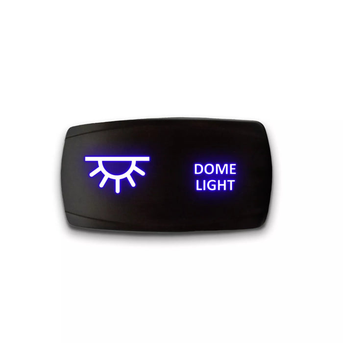 DOME LIGHT - Laser Etched 5-Pin Single Pole Single Throw Horizontal Rocker Switch ON-OFF SPST Toggle Switch 20A 12V