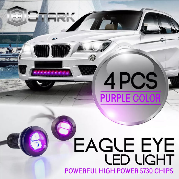 Eagle Eye 18mm 5730SMD High Power Fog Light DRL Backup Signal Bulbs - Orange (4 Pieces)