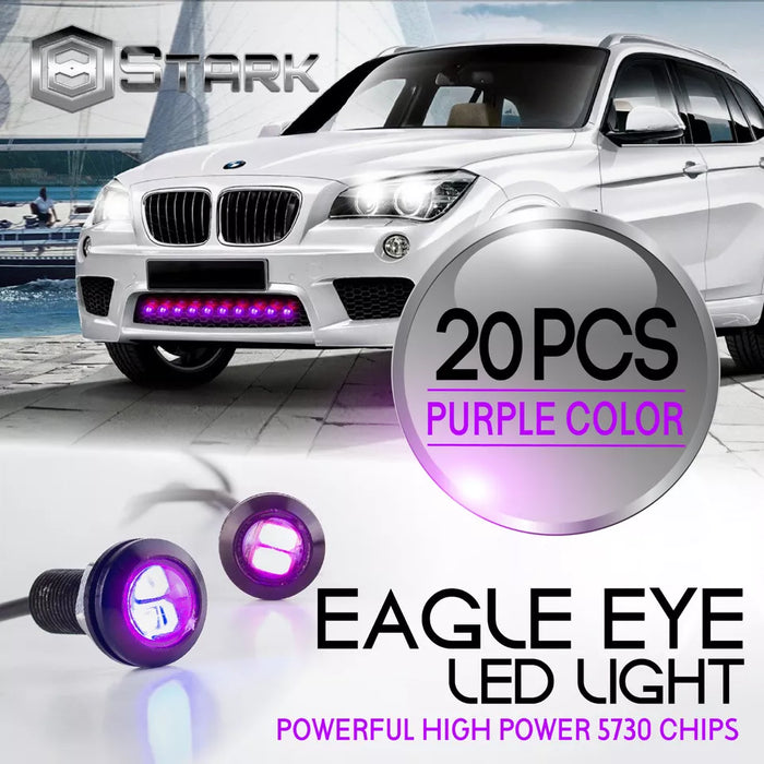 Eagle Eye 18mm 5730SMD High Power Fog Light DRL Backup Signal Bulbs - Red (20 Pieces)
