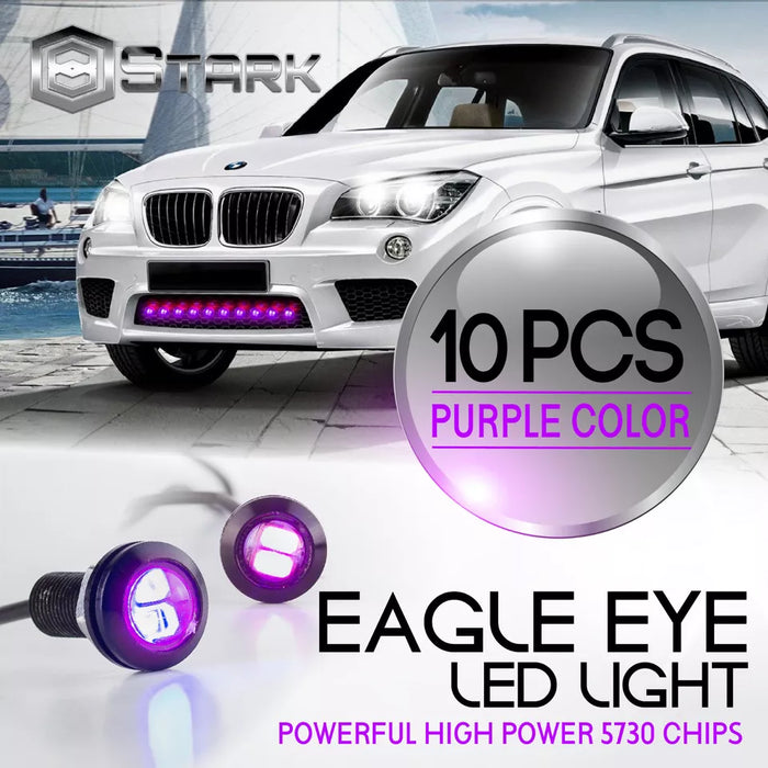 Eagle Eye 18mm 5730SMD High Power Fog Light DRL Backup Signal Bulbs - Red (10 Pieces)