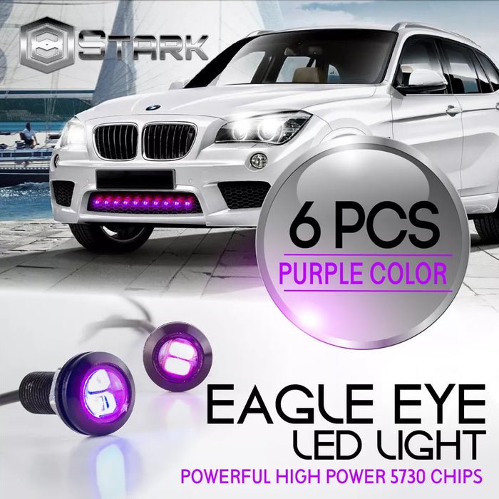 Eagle Eye 18mm 5730SMD High Power Fog Light DRL Backup Signal Bulbs - Red (6 Pieces)