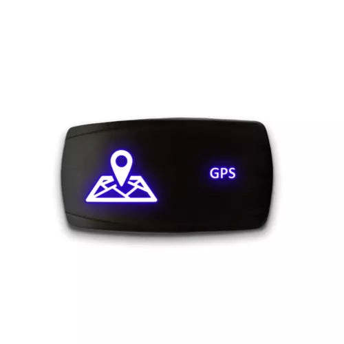 GPS - Laser Etched 5-Pin Single Pole Single Throw Horizontal Rocker Switch ON-OFF SPST Toggle Switch 20A 12V