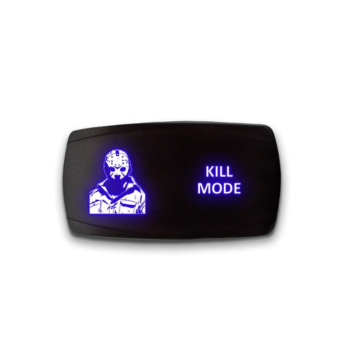 KILL MODE - Laser Etched 5-Pin Single Pole Single Throw Horizontal Rocker Switch ON-OFF SPST Toggle Switch 20A 12V