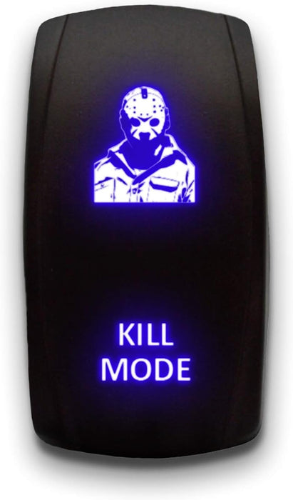 KILL MODE - Laser Etched 5-Pin Single Pole Single Throw Vertical Rocker Switch ON-OFF SPST Toggle Switch 20A 12V