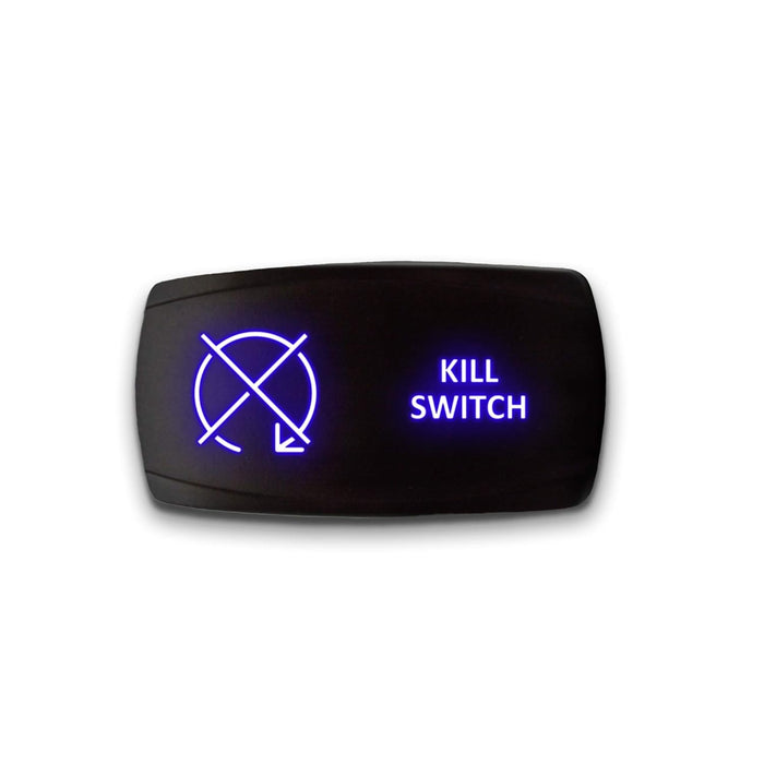 KILL SWITCH - Laser Etched 5-Pin Single Pole Single Throw Horizontal Rocker Switch ON-OFF SPST Toggle Switch 20A 12V