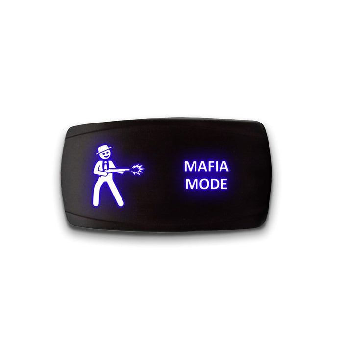 MAFIA MODE - Laser Etched 5-Pin Single Pole Single Throw Horizontal Rocker Switch ON-OFF SPST Toggle Switch 20A 12V