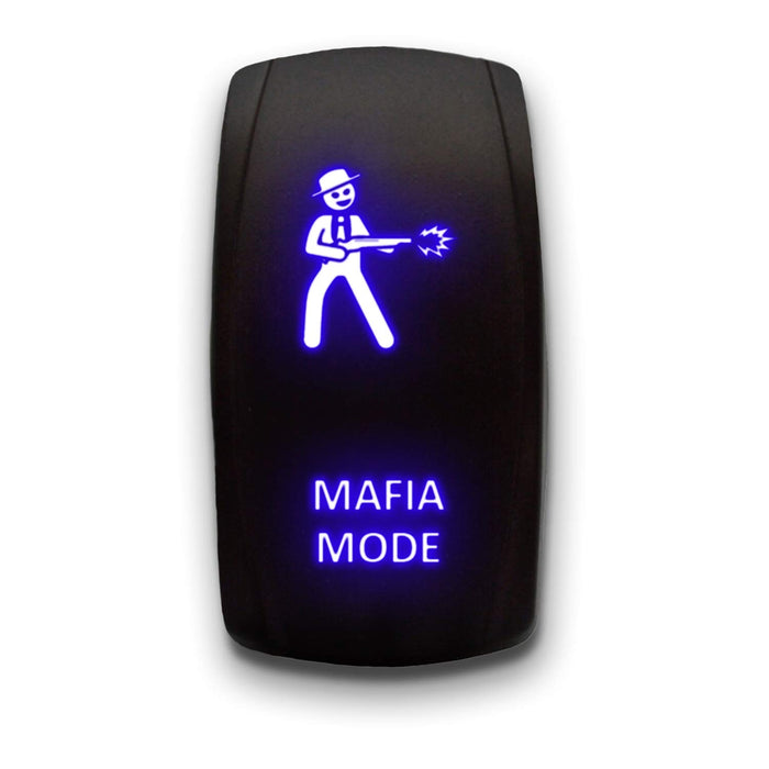 MAFIA MODE - Laser Etched 5-Pin Single Pole Single Throw Vertical Rocker Switch ON-OFF SPST Toggle Switch 20A 12V