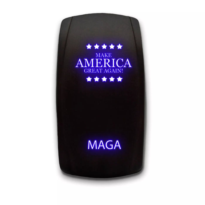 MAGA - Laser Etched 5-Pin Single Pole Single Throw Vertical Rocker Switch ON-OFF SPST Toggle Switch 20A 12V