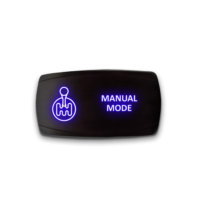 MANUAL MODE - Laser Etched 5-Pin Single Pole Single Throw Horizontal Rocker Switch ON-OFF SPST Toggle Switch 20A 12V