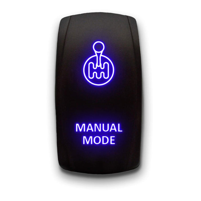 MANUAL MODE - Laser Etched 5-Pin Single Pole Single Throw Vertical Rocker Switch ON-OFF SPST Toggle Switch 20A 12V