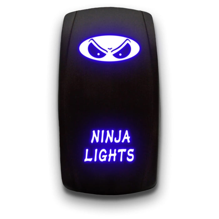 NINJA LIGHTS - Laser Etched 5-Pin Single Pole Single Throw Vertical Rocker Switch ON-OFF SPST Toggle Switch 20A 12V