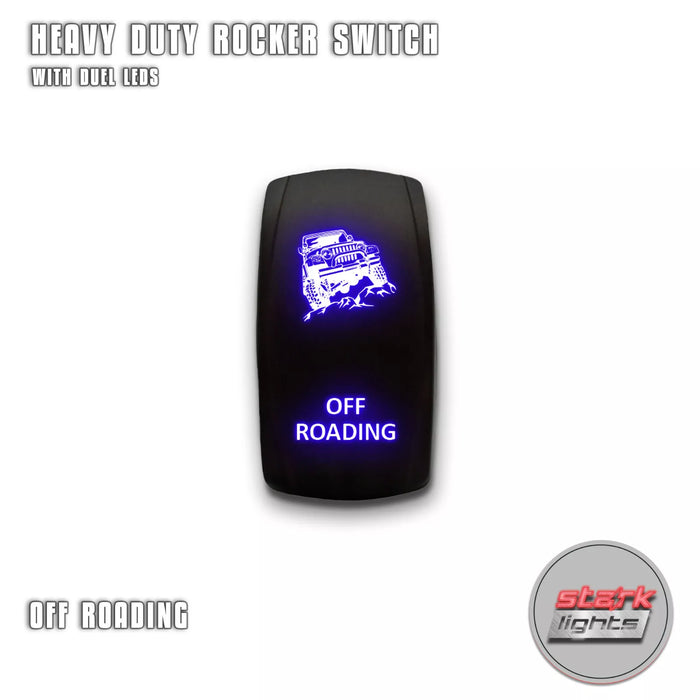 OFF ROADING - Laser Etched 5-Pin Single Pole Single Throw Vertical Rocker Switch ON-OFF SPST Toggle Switch 20A 12V