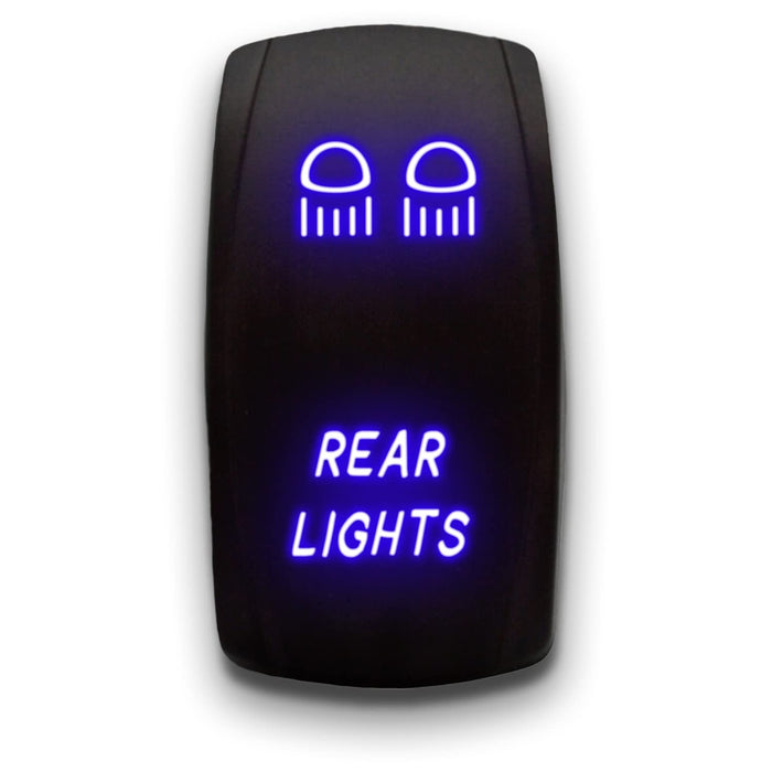 REAR LIGHTS - Laser Etched 5-Pin Single Pole Single Throw Vertical Rocker Switch ON-OFF SPST Toggle Switch 20A 12V