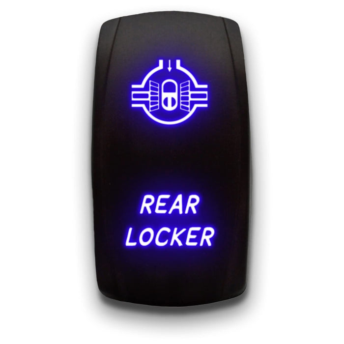 REAR LOCKER - Laser Etched 5-Pin Single Pole Single Throw Vertical Rocker Switch ON-OFF SPST Toggle Switch 20A 12V