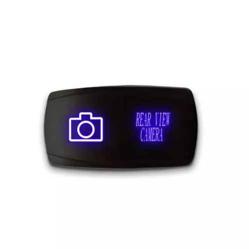 REAR VIEW CAMERA - Laser Etched 5-Pin Single Pole Single Throw Horizontal Rocker Switch ON-OFF SPST Toggle Switch 20A 12V