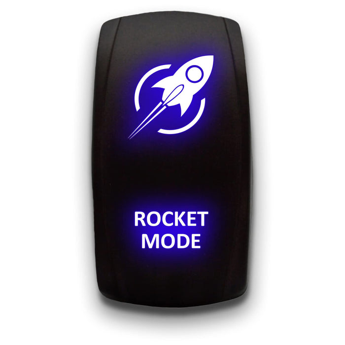 ROCKET MODE - Laser Etched 5-Pin Single Pole Single Throw Vertical Rocker Switch ON-OFF SPST Toggle Switch 20A 12V