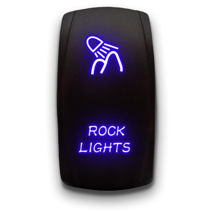 ROCK LIGHTS - Laser Etched 5-Pin Single Pole Single Throw Vertical Rocker Switch ON-OFF SPST Toggle Switch 20A 12V