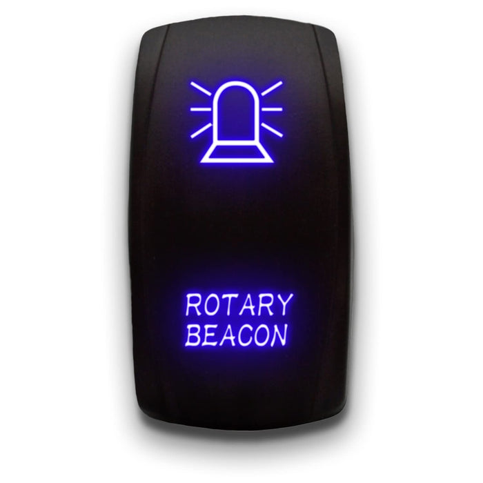 ROTARY BEACON - Laser Etched 5-Pin Single Pole Single Throw Vertical Rocker Switch ON-OFF SPST Toggle Switch 20A 12V