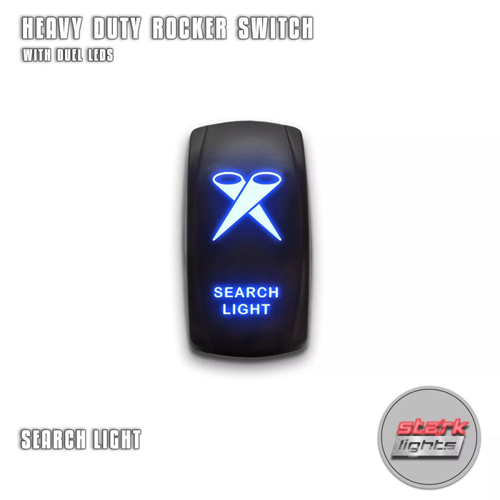 SEARCH LIGHT - Laser Etched 5-Pin Single Pole Single Throw Vertical Rocker Switch ON-OFF SPST Toggle Switch 20A 12V