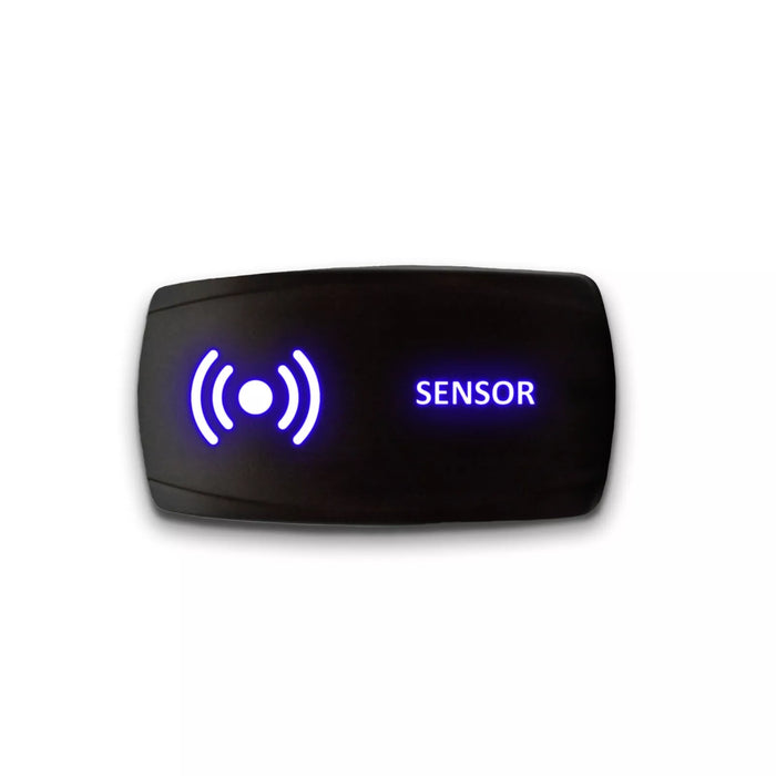 SENSOR - Laser Etched 5-Pin Single Pole Single Throw Horizontal Rocker Switch ON-OFF SPST Toggle Switch 20A 12V