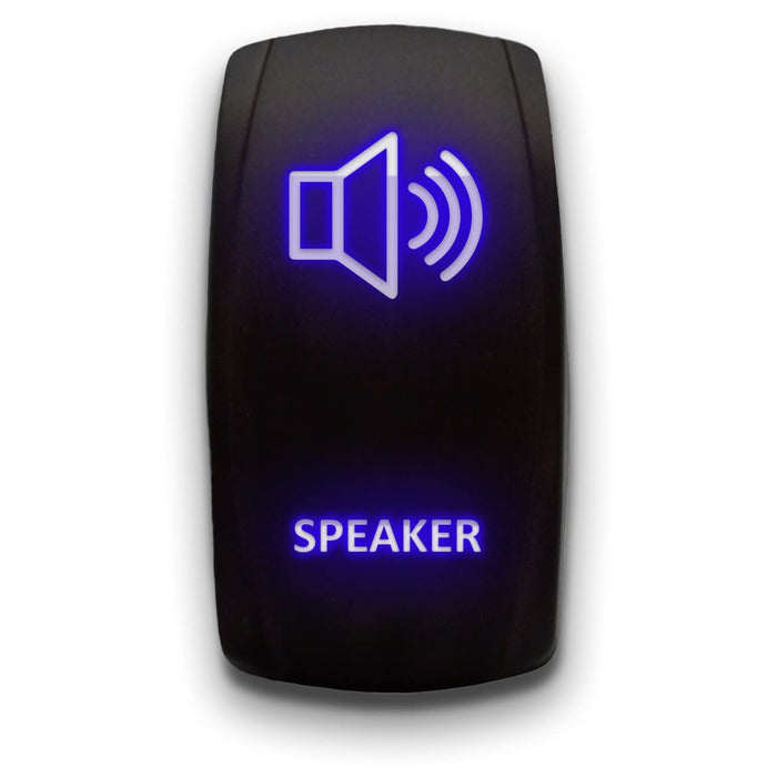 SPEAKER - Laser Etched 5-Pin Single Pole Single Throw Vertical Rocker Switch ON-OFF SPST Toggle Switch 20A 12V