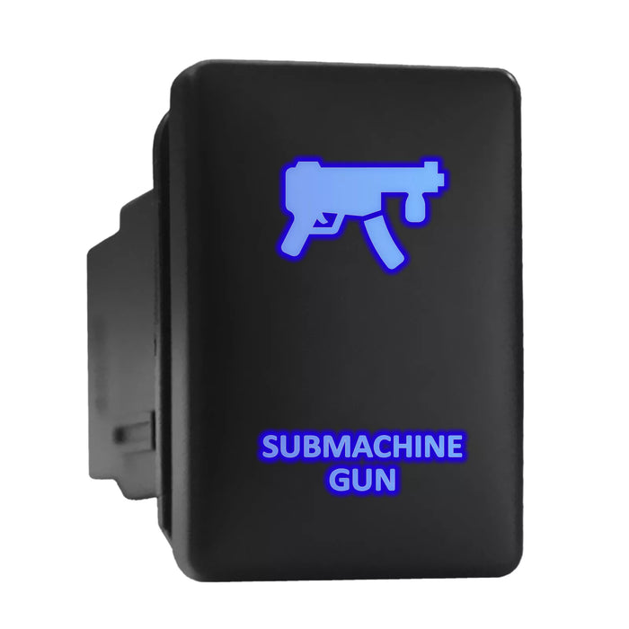 SUBMACHINE GUN - Laser Etched 5-Pin Single Pole Single Throw Vertical Rocker Switch ON-OFF SPST Toggle Switch 20A 12V