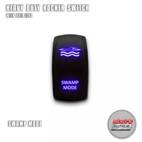 SWAMP MODE - Laser Etched 5-Pin Single Pole Single Throw Vertical Rocker Switch ON-OFF SPST Toggle Switch 20A 12V