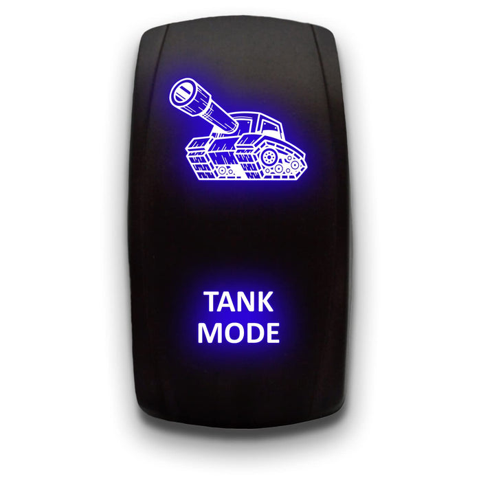 TANK MODE - Laser Etched 5-Pin Single Pole Single Throw Vertical Rocker Switch ON-OFF SPST Toggle Switch 20A 12V