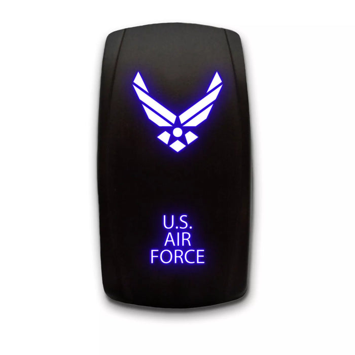 US AIR FORCE - Laser Etched 5-Pin Single Pole Single Throw Vertical Rocker Switch ON-OFF SPST Toggle Switch 20A 12V