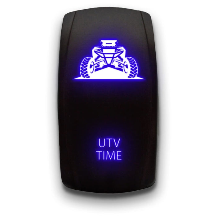 UTV TIME - Laser Etched 5-Pin Single Pole Single Throw Vertical Rocker Switch ON-OFF SPST Toggle Switch 20A 12V