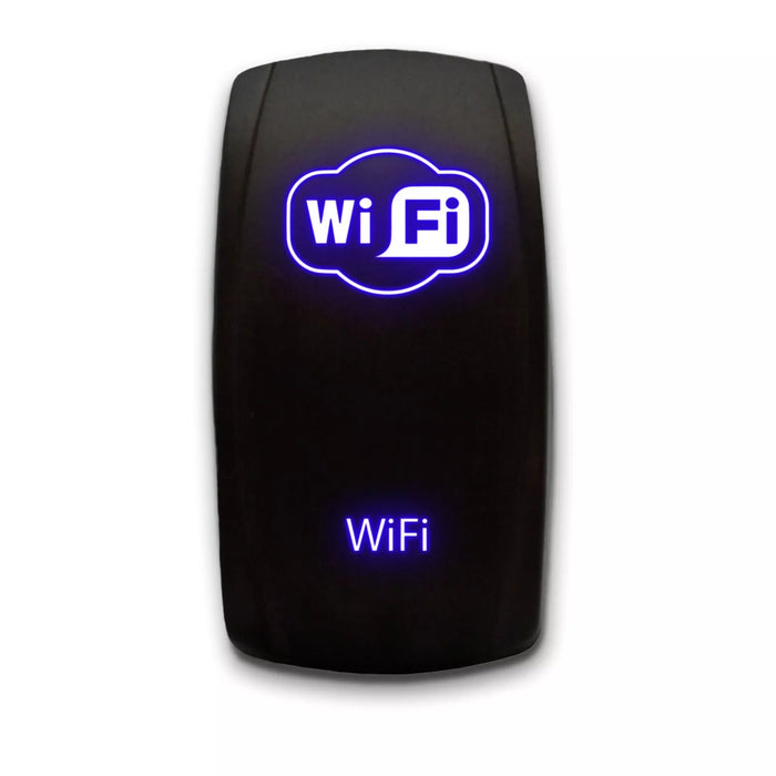 WIFI - Laser Etched 5-Pin Single Pole Single Throw Vertical Rocker Switch ON-OFF SPST Toggle Switch 20A 12V