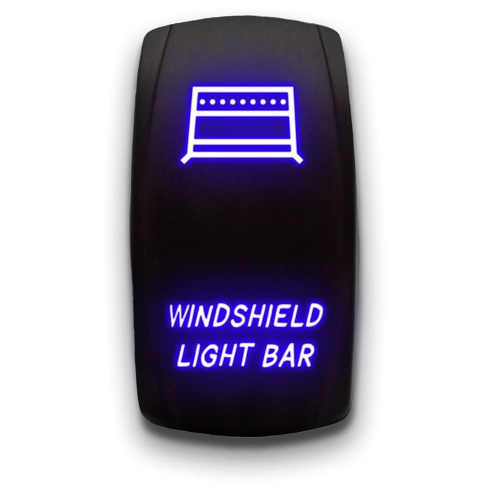 WINDSHIELD WIPER - Laser Etched 5-Pin Single Pole Single Throw Vertical Rocker Switch ON-OFF SPST Toggle Switch 20A 12V