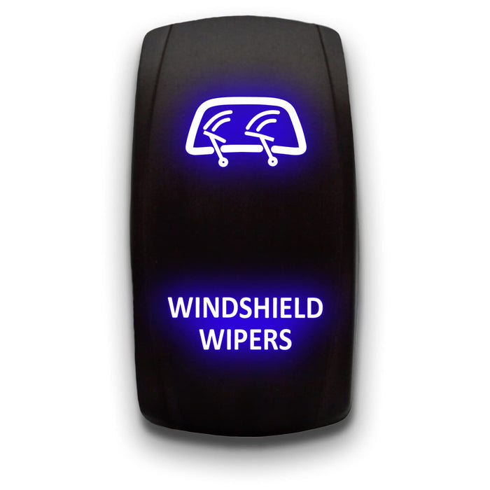 WINDSHIELD WIPERS - Laser Etched 5-Pin Single Pole Single Throw Vertical Rocker Switch ON-OFF SPST Toggle Switch 20A 12V
