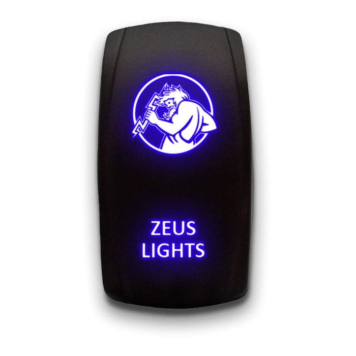 ZEUS LIGHTS - Laser Etched 5-Pin Single Pole Single Throw Vertical Rocker Switch ON-OFF SPST Toggle Switch 20A 12V