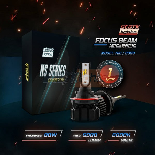 Stark NS2 Series 80W 6000K LED 9000LM Headlight Conversion Kit Bulb Size: H13 - Dual Beam