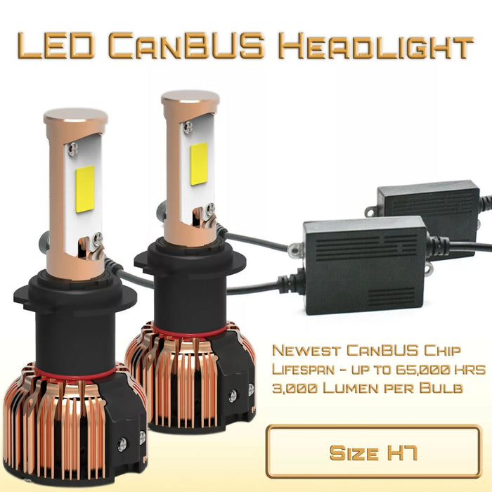 Stark Industries COB Canbus LED Conversion Kit - White 6000K - Low Beam/High Beam/Fog Light Bulbs - H7
