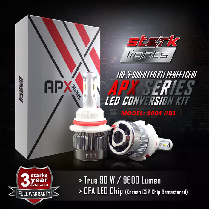 Stark Industries APX Series LED Headlights Conversion Kit - White 6000K - Dual Hi/Lo Beam - 9004 / HB1