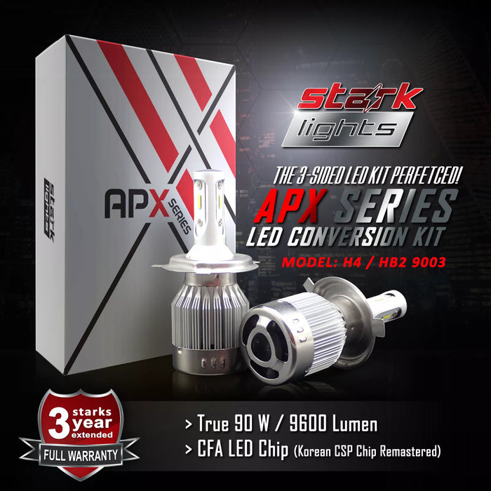 Stark Industries APX Series LED Headlights Conversion Kit - White 6000K - Dual Hi/Lo Beam - H4 / HB2 / 9003