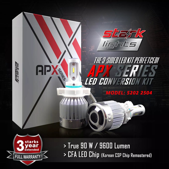 Stark Industries APX Series LED Headlights Conversion Kit - White 6000K - Fog Light Bulbs - 5202 / 2504