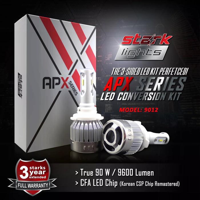 Stark Industries APX Series LED Headlights Conversion Kit - White 6000K - Fog Light Bulbs - 9012