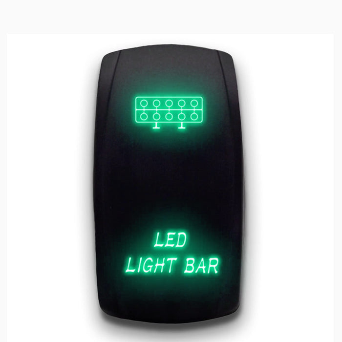 LED LIGHT BAR - Laser Etched 5-Pin Single Pole Single Throw Vertical Rocker Switch ON-OFF SPST Toggle Switch 20A 12V
