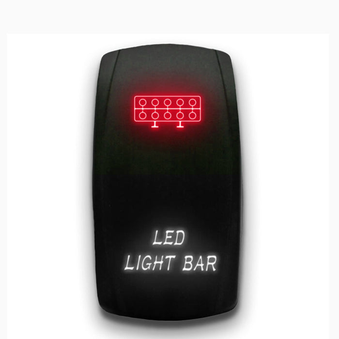 LED LIGHT BAR - Laser Etched 5-Pin Single Pole Single Throw Vertical Rocker Switch ON-OFF SPST Toggle Switch 20A 12V