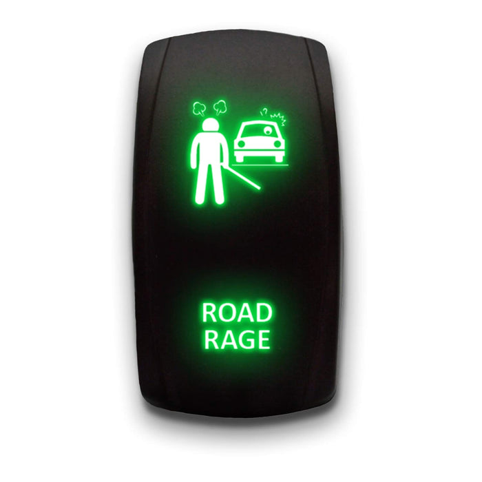 ROAD RAGE - Laser Etched 5-Pin Single Pole Single Throw Vertical Rocker Switch ON-OFF SPST Toggle Switch 20A 12V