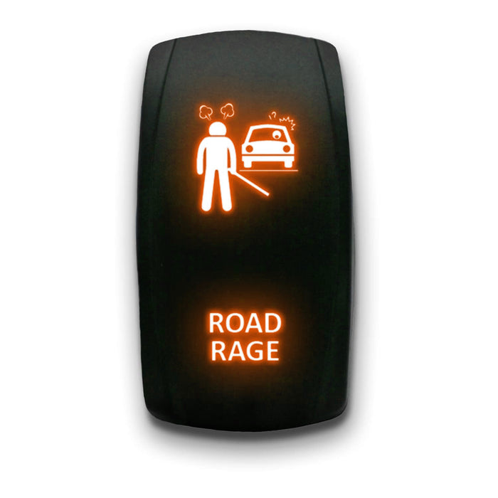 ROAD RAGE - Laser Etched 5-Pin Single Pole Single Throw Vertical Rocker Switch ON-OFF SPST Toggle Switch 20A 12V