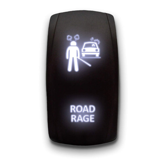 ROAD RAGE - Laser Etched 5-Pin Single Pole Single Throw Vertical Rocker Switch ON-OFF SPST Toggle Switch 20A 12V