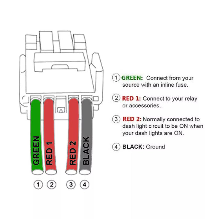 AIR STRIKE - Short Push Switch with Backlit Symbol Compatible with Toyota ON-OFF with Connector Wire Kit - Size 0.87 x 1.28 x 2 inches