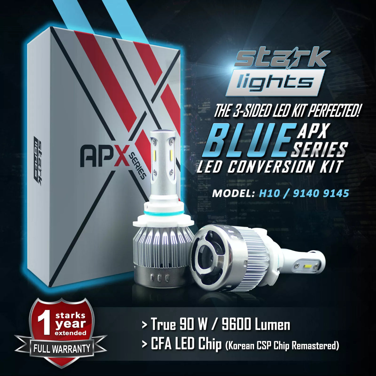 Led Color 8000k Stark Industries APX Series LED Headlights Conversion Kit - Blue 8000K ...